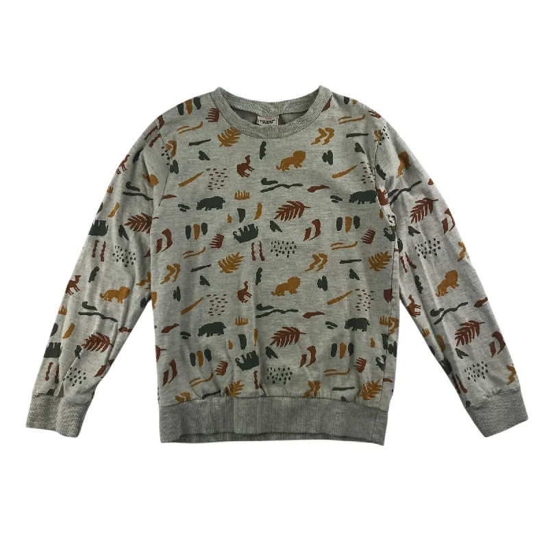 Tape A L'oeil sweater 7-8 years grey nature prints