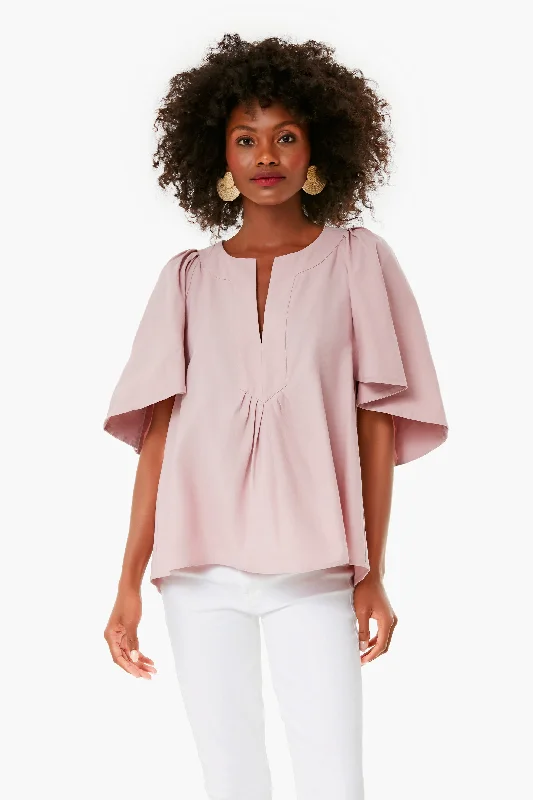 Lilac Finley Flutter Sleeve Top