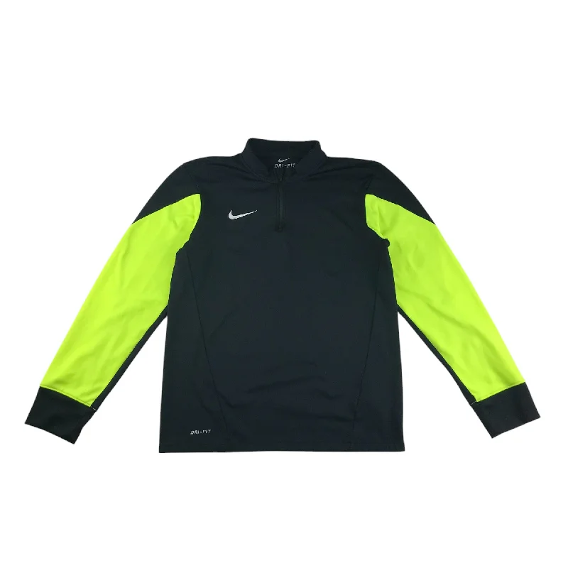 Nike sweatshirt adult size S black and neon panelled long sleeve