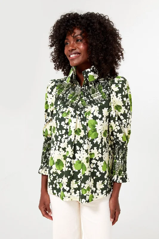 Noir Hydrangea Blooms Haskell Blouse