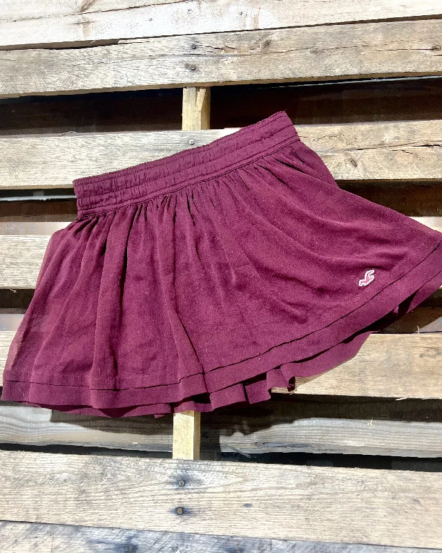 "KC" Burgundy Wine Skirt (Hollister) Size: S