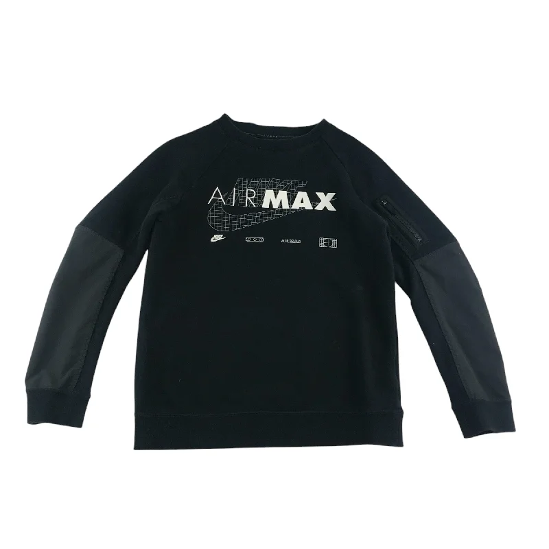 Nike Air Max sweater 9-10 years black panelled logo design