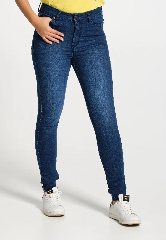 Jeans femme bleu moyen slim fit