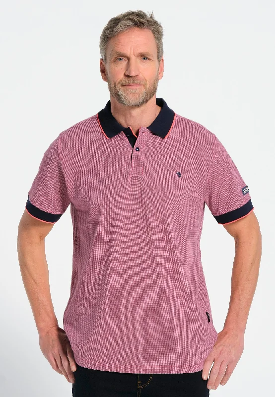 Polo homme en coton bordeaux avec motif arrière