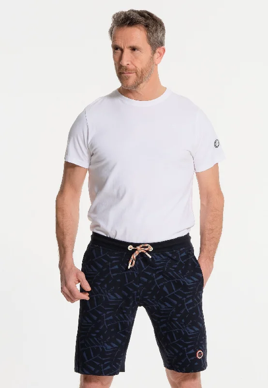 Short homme matière douce bleu