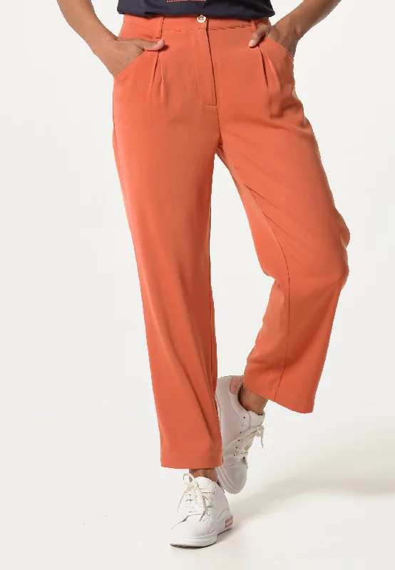 Pantalons femme orange