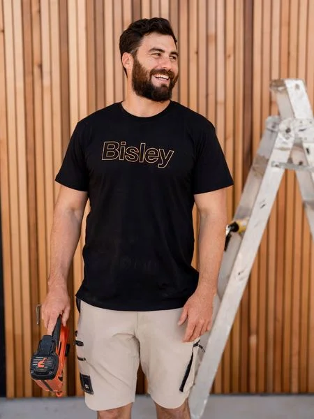 BKT084 Bisley Cotton Outline Logo Tee