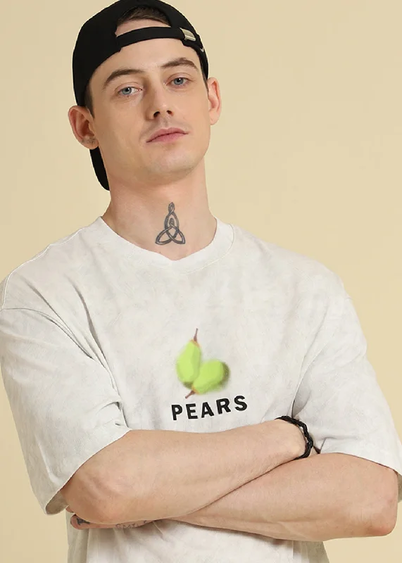 Pear Gradient Off White Oversized T-Shirt