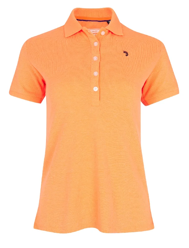 Polo Essentials femme orange clair coupe droite en coton