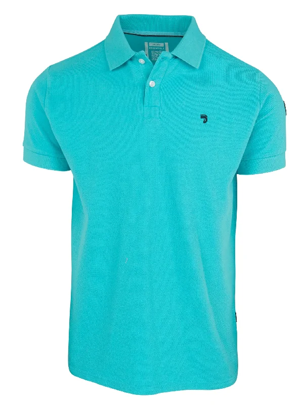 Polo Essentials homme bleu clair coupe droite en coton