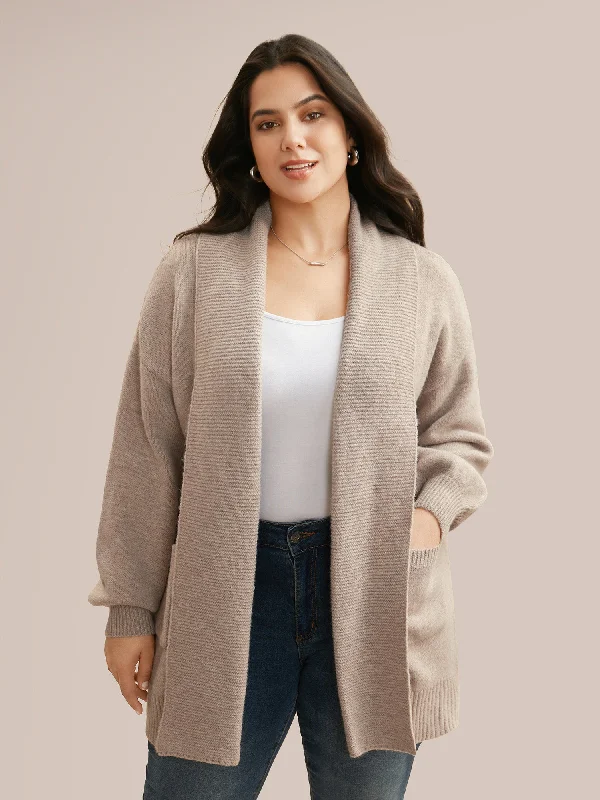 Airy Cozy Shawl Collar Wool Cardigan