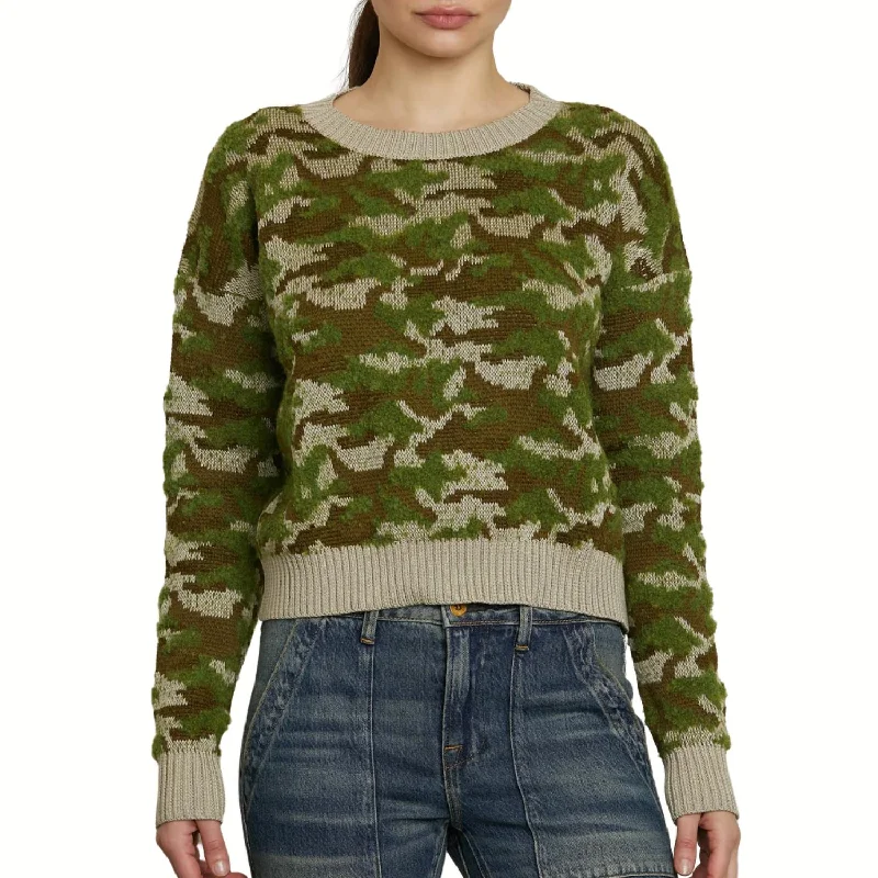 Blayne Sweater In Camo Jacquard