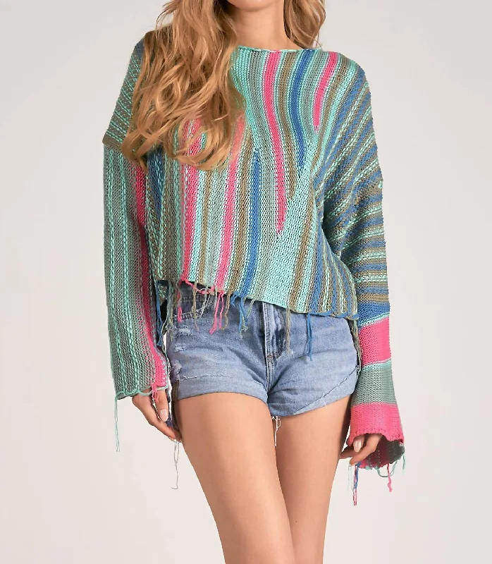 Boho Sweater In Multi