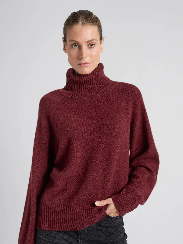 cashmere sweater "Milano" - Bordeaux