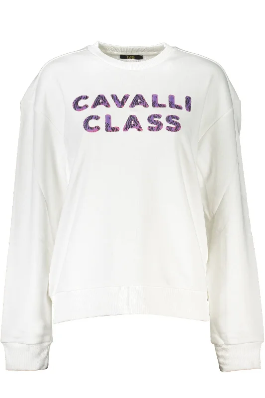 Cavalli Class Chic  Printed Sweater with Cozy Brushed Women's Interior