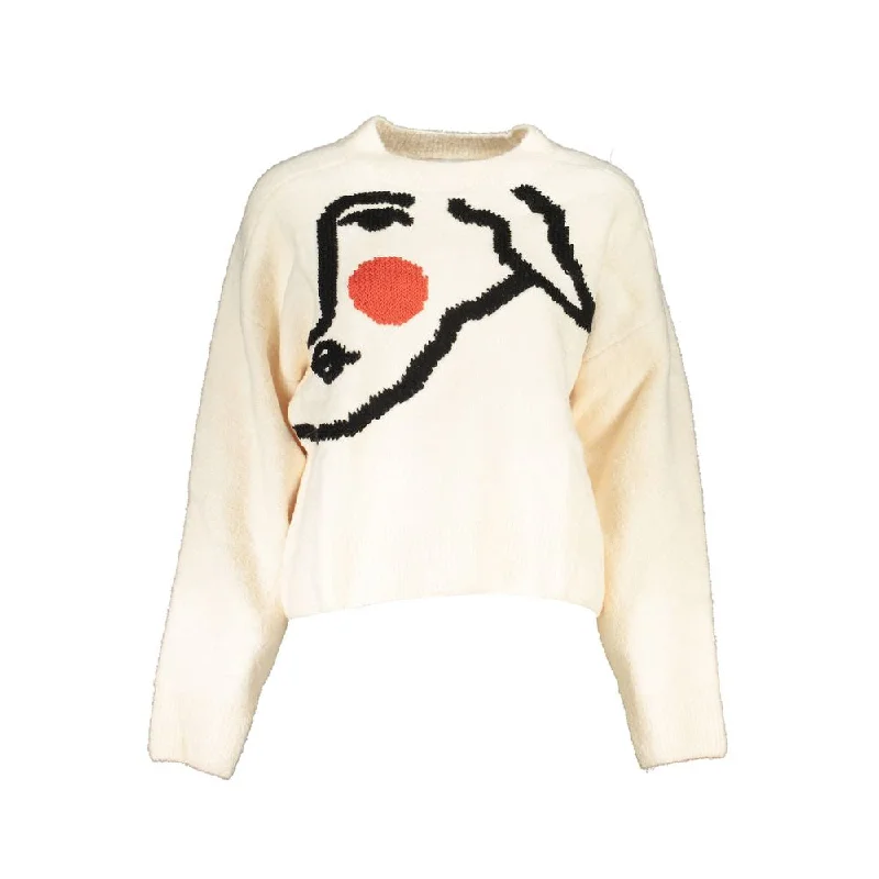 Desigual Chic  Embroide Crew Neck Women's Sweater