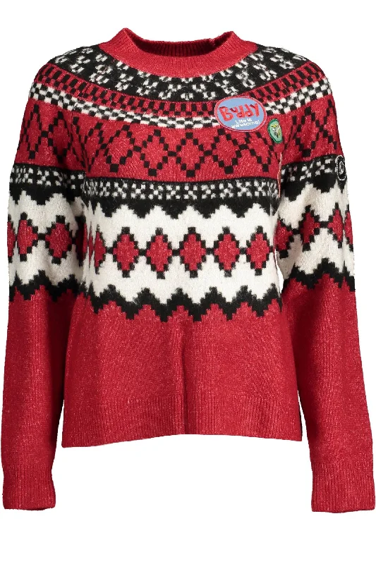 Desigual Elegant High Collar Sweater with Contrasting Women's Details