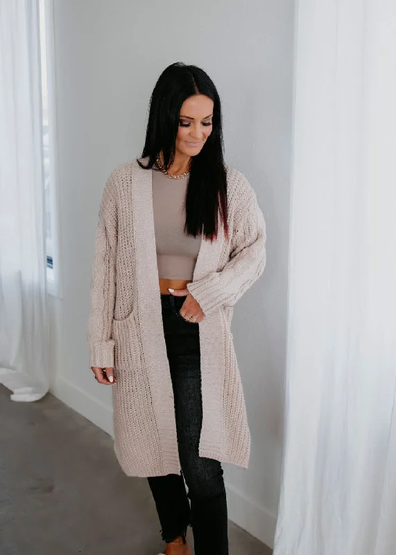 Giveon Cable Knit Cardigan