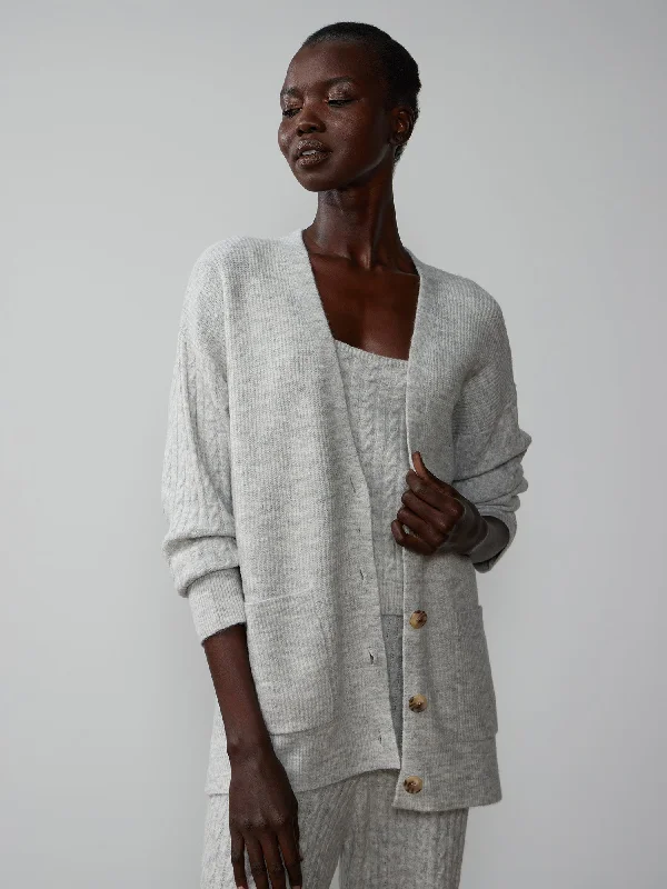 Long Sleeve Cable Knit Cardigan