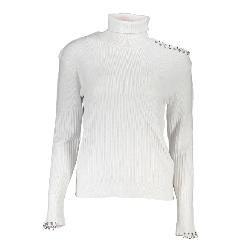 Patrizia Pepe Chic Turtleneck Sweater with Contrast Women's Details