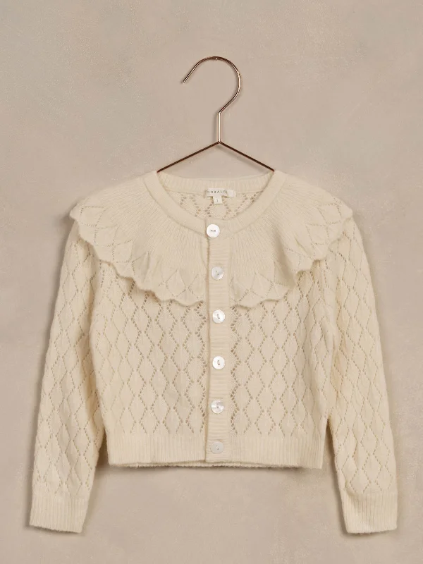 Ruffle Cardigan, Ivory