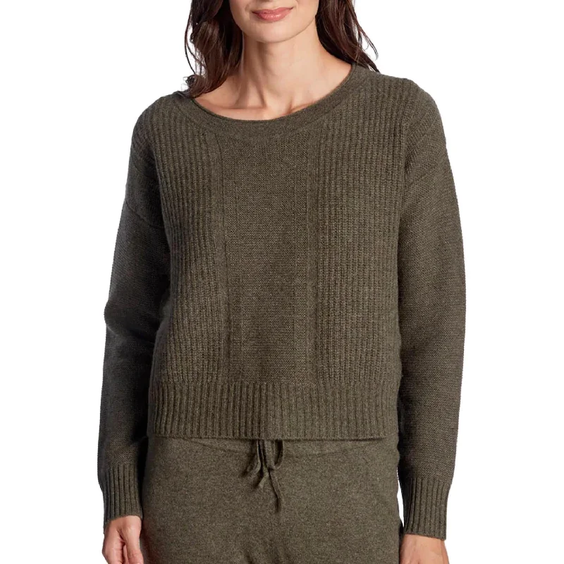 The Hazel Sweater In Military