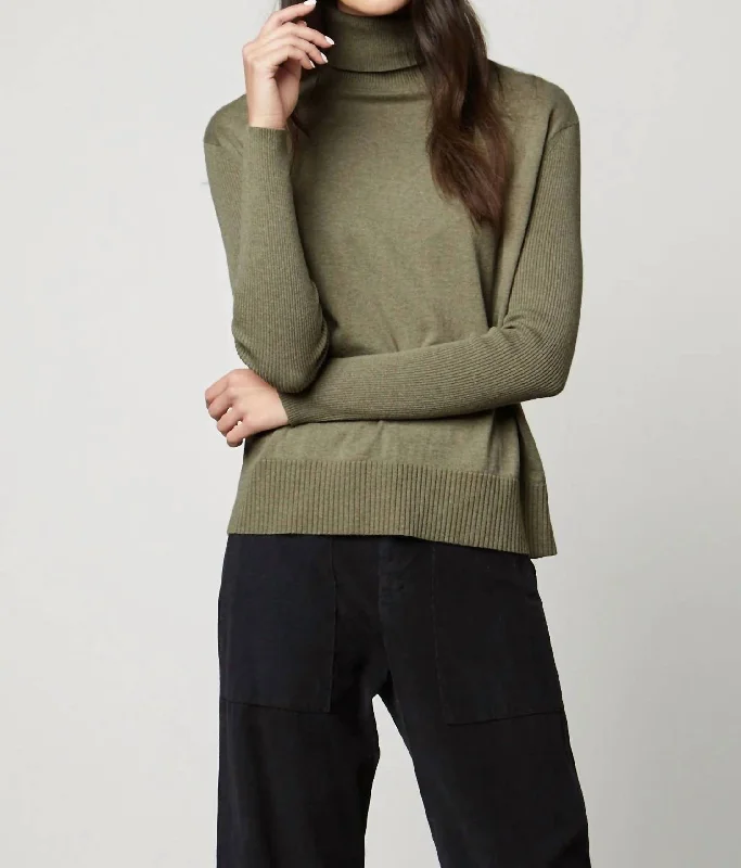 Turtleneck Sweater In Olive