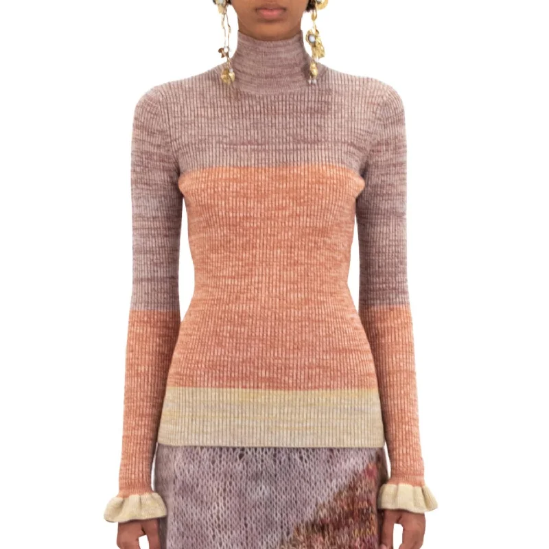 Violette Turtleneck Sweater In Seurat