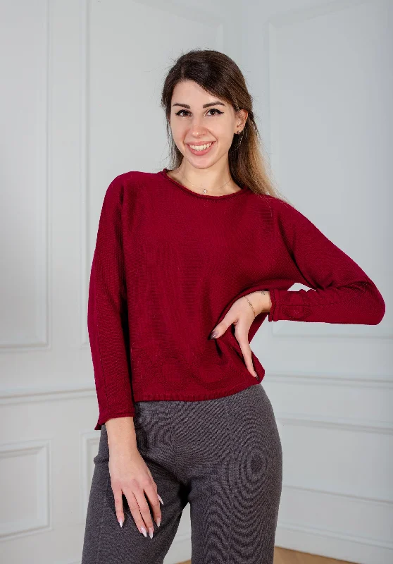 Sweater  women in Claret color