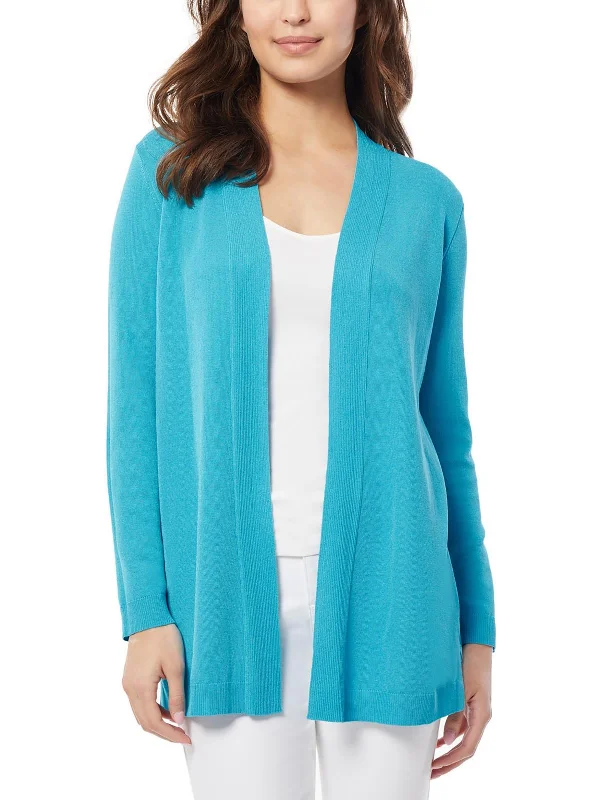 Womens Ribbed Knit o Cardigan Sweater