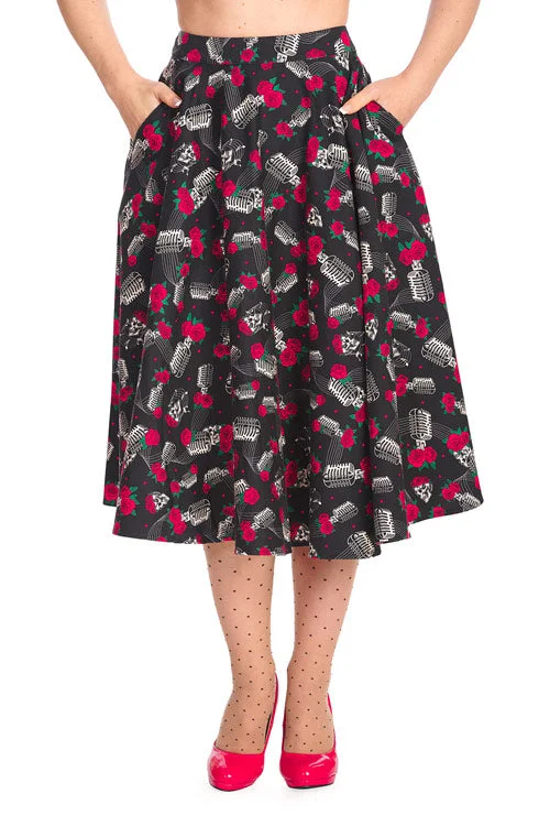 Banned Nashville Swing Skirt with Pockets Rockabilly