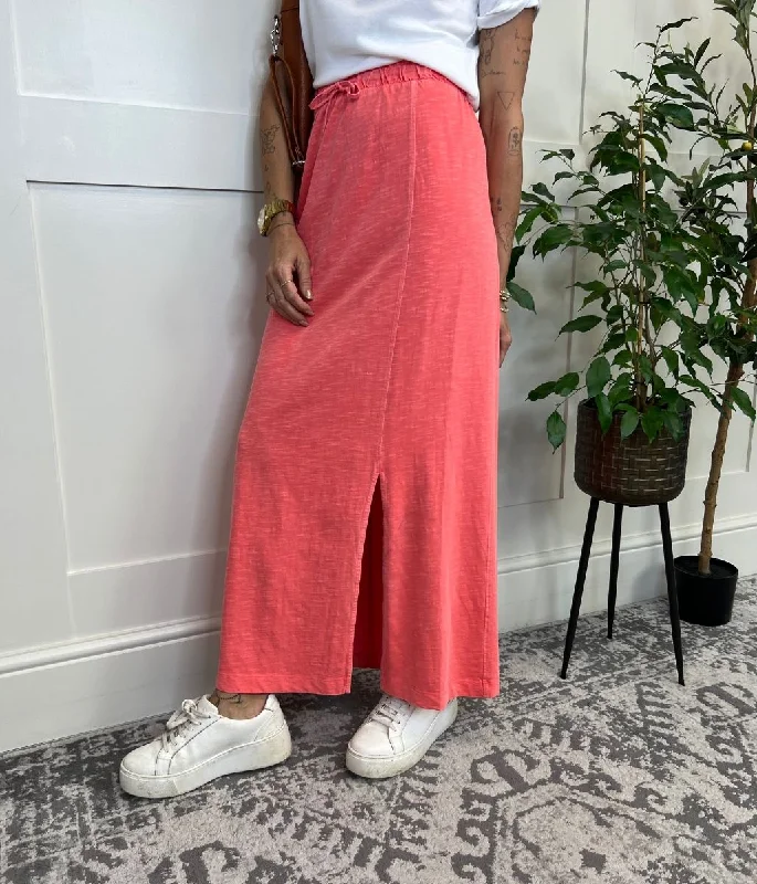 Coral Jersey Midaxi Skirt