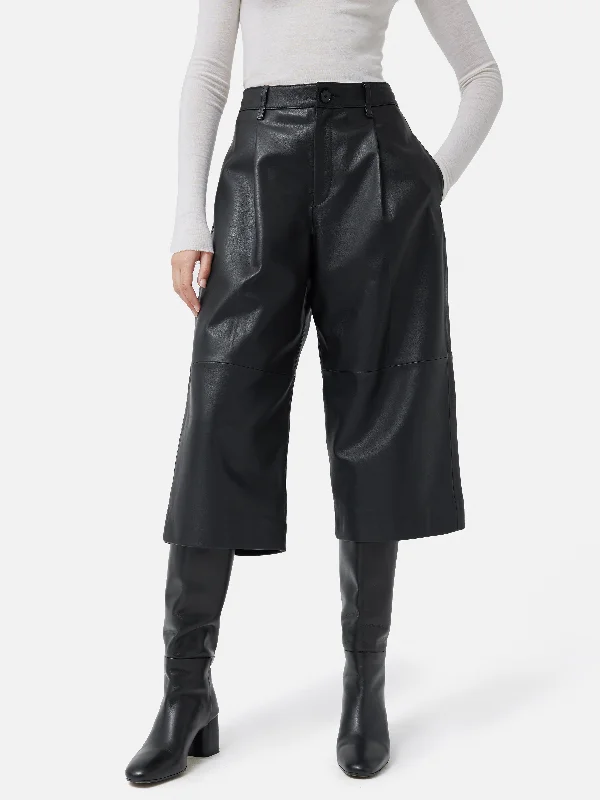 Leather Culotte | Black