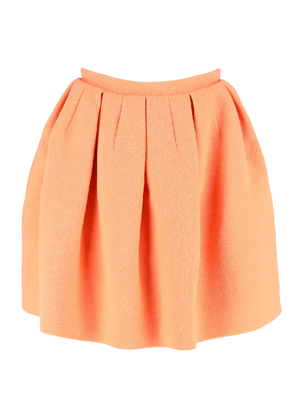 pleated knee-length skirt