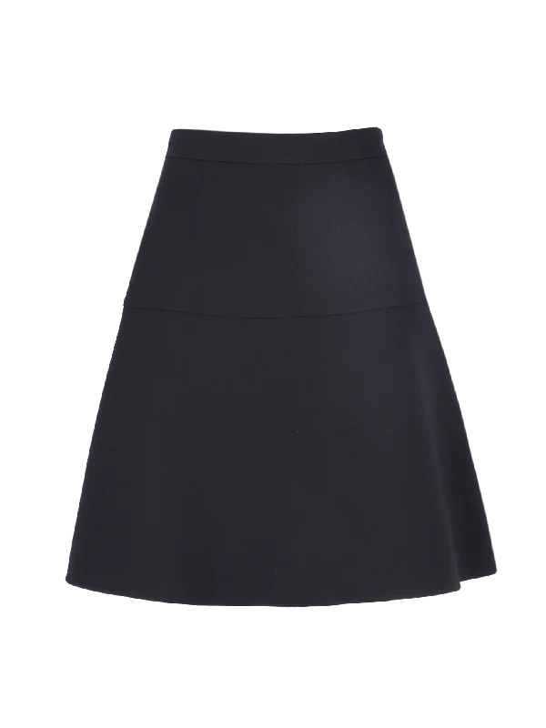 wool-silk a-line skirt