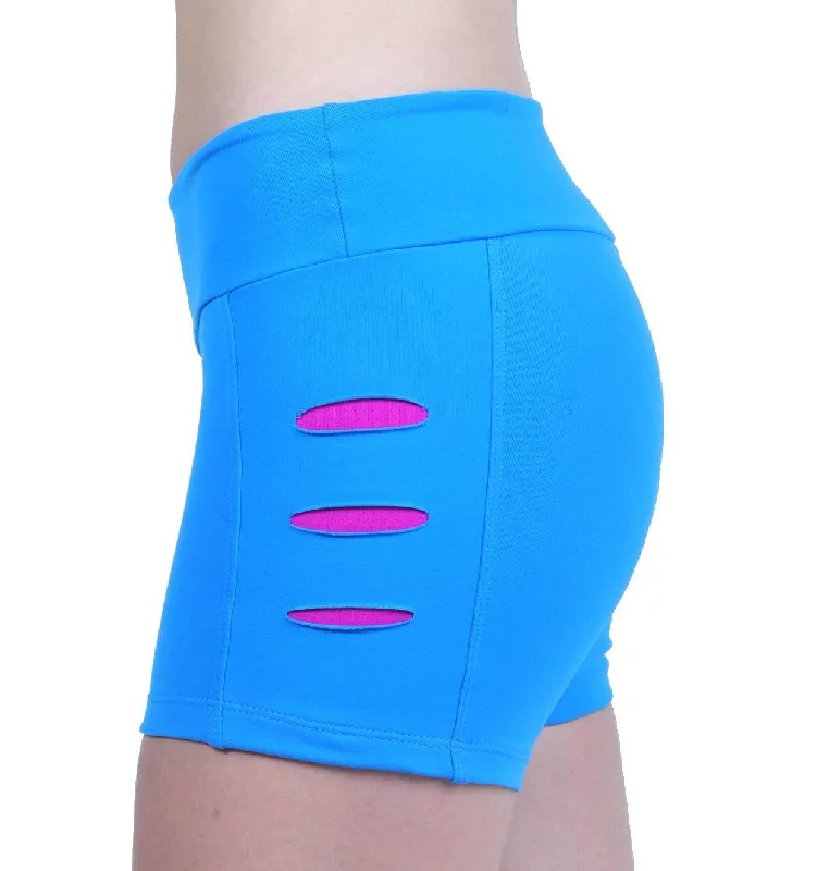 Bia Brazil Activewear Sliced up Shorts SH2451 Turquoise/Fuschia