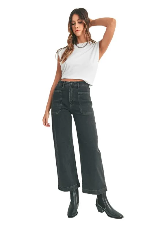 JUST JEANS USA DENIM UTILITY PANTS High Rise Wide Leg