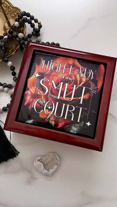 High Lady of the Smut Court - Mahogany Keepsake Box