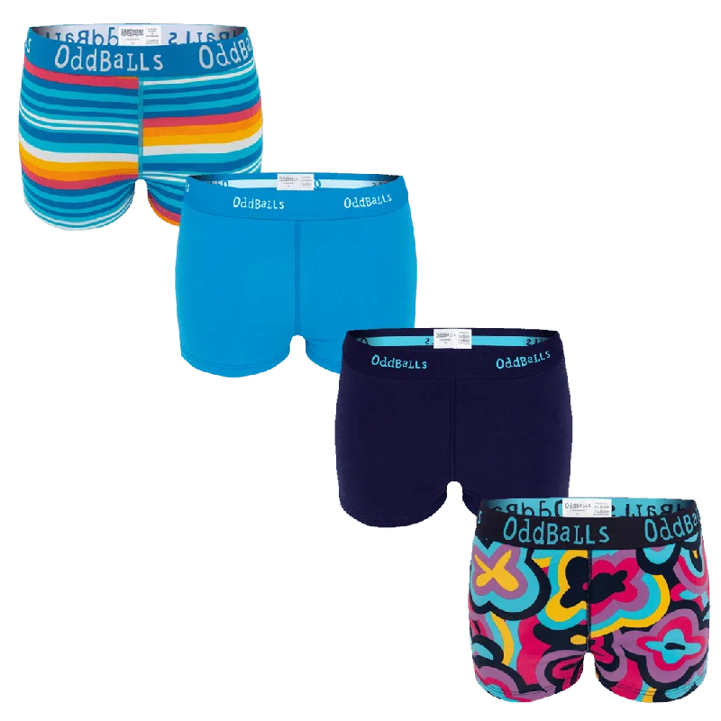 Sapphire Bundle - Ladies Boxer Shorts 4 Pack Bundle