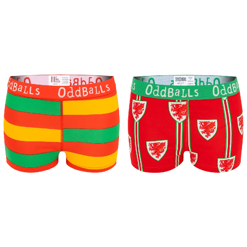 FA Wales Bundle - Ladies Boxer Shorts 2 Pack Bundle