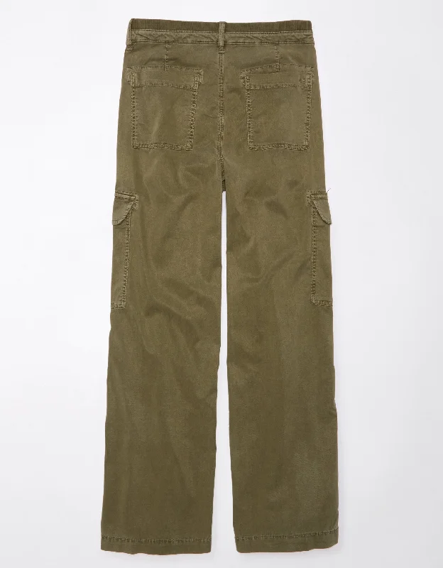 AE Stretch Curvy Super High-Waisted Baggy Wide-Leg Cargo Pant