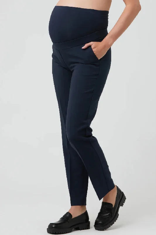 Alexa Classic Maternity Trousers in Navy Ripe