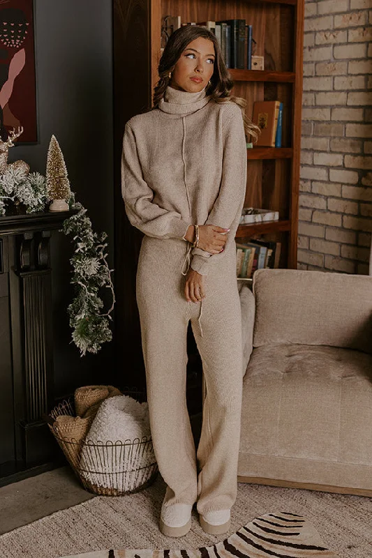 Cozy A La Mode High Waist Knit Pants