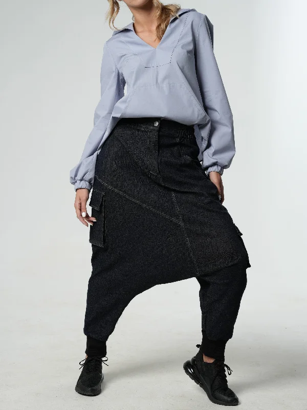 Denim Harem Pants