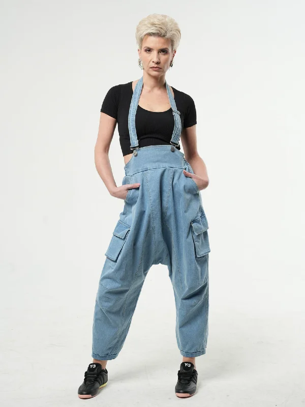 Oversize Light Denim Jumpsuit