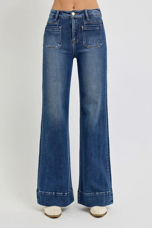 Patch Pocket Dark Wash Jeans