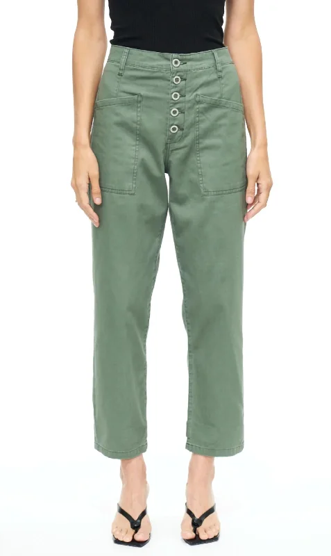 Tammy High Rise Trouser In Colonel